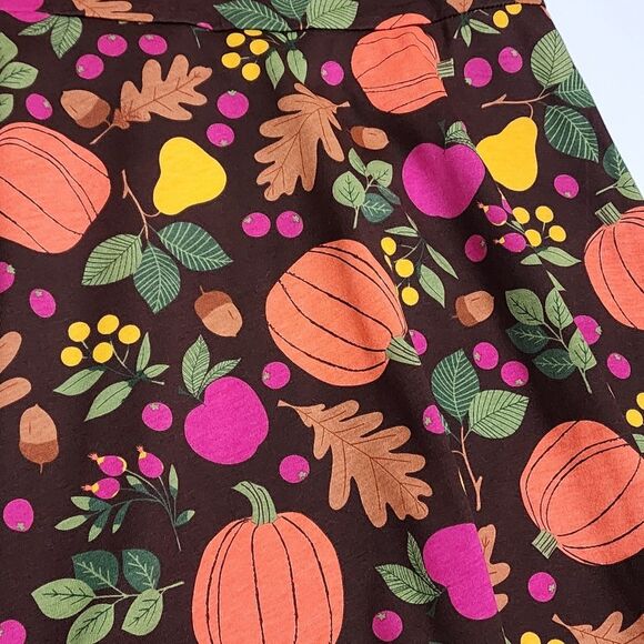 Girls Thanksgiving Fall Autumn Harvest Pumpkins Printed Dress Size XL 14 NEW - Picture 3 of 8